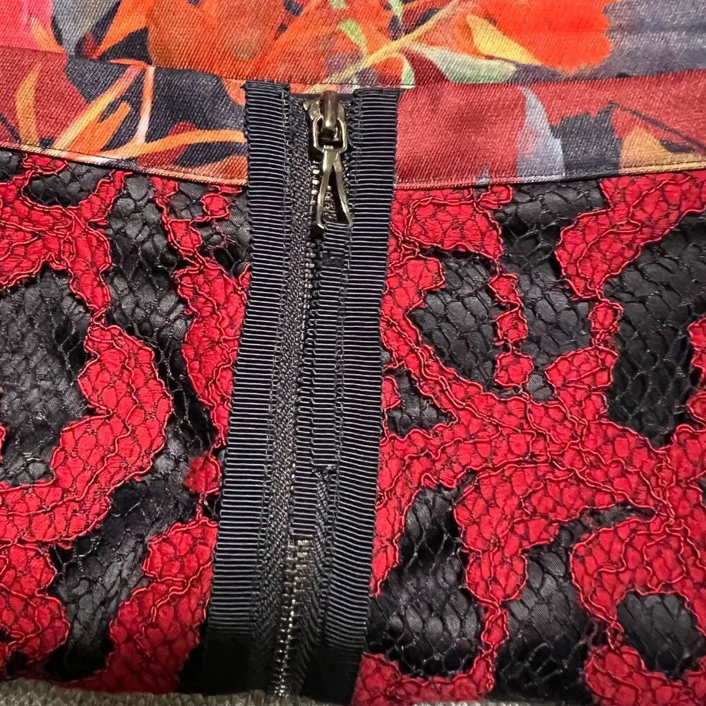 ANTHROPOLOGIE X LEIFSDOTTIR FLORAL LACE SKIRT SIZE 8 - Picture 4 of 11